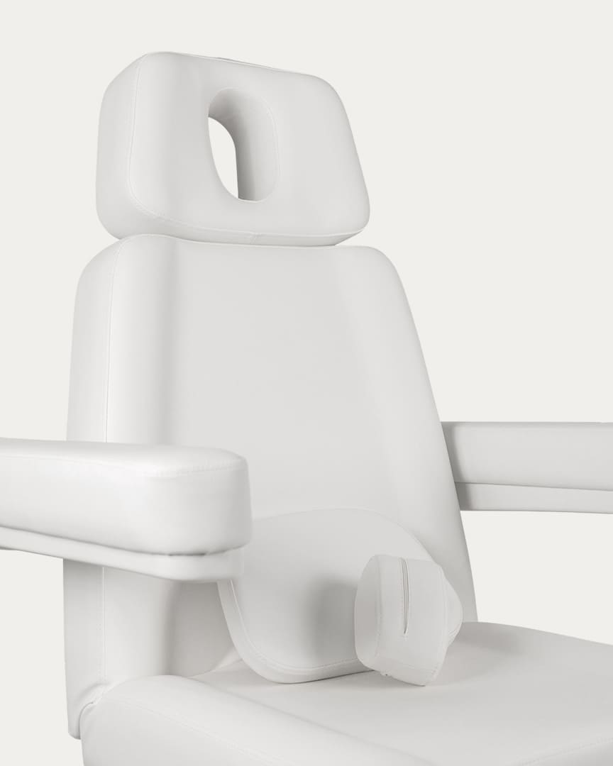 Sillón estética eléctrico Aries blanco 3 motores de Mirplay tapciería