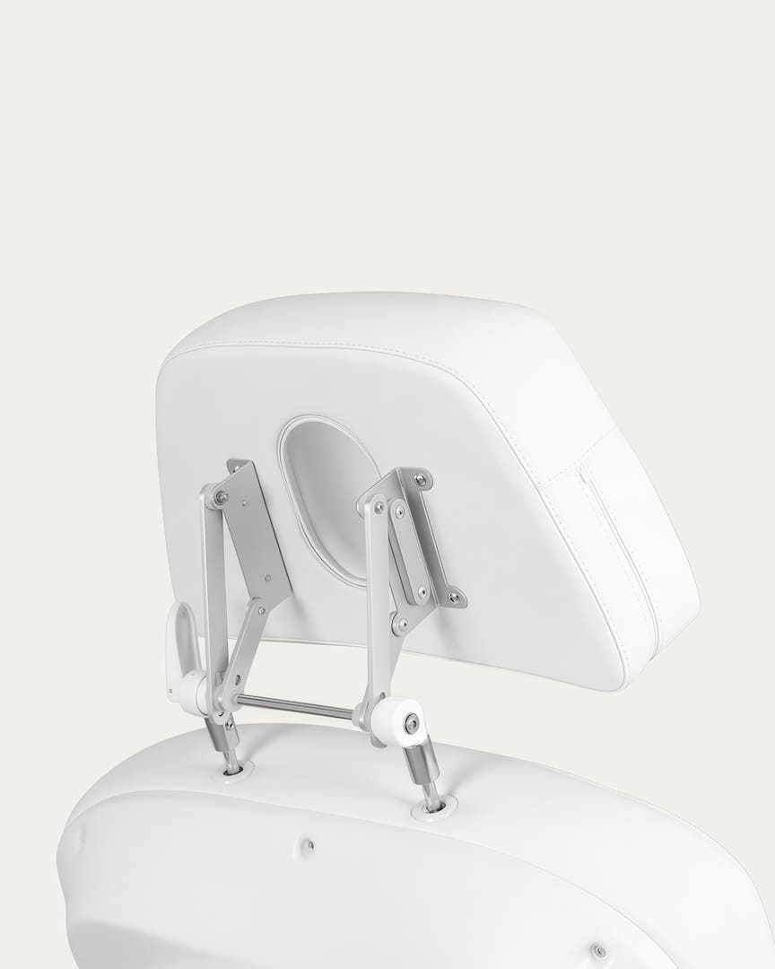 Sillón de estética Ricle eléctrico 4 motores blanco Weelko cabezal abatible