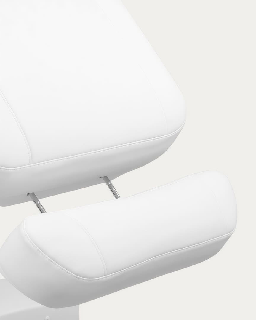 Sillón de estética Ricle eléctrico 4 motores blanco Weelko reposapiés