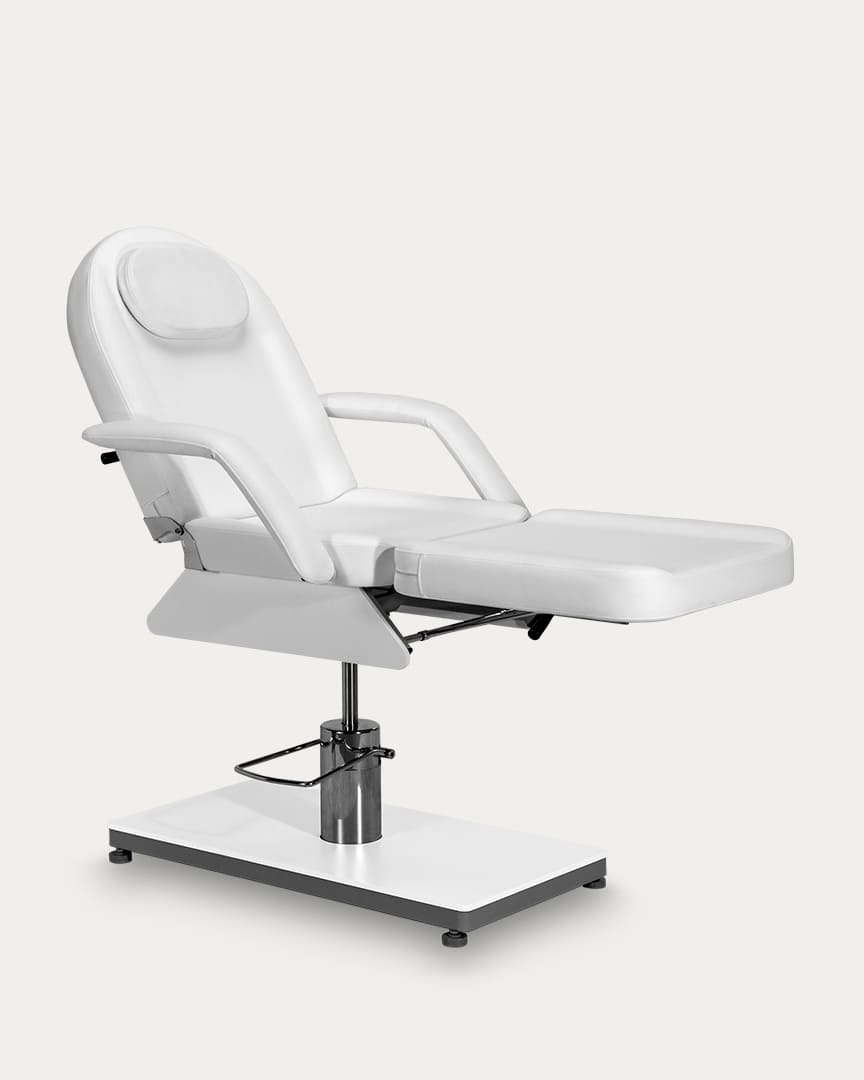 Sillón blanco hidráulico para estética Gemini de Mirplay