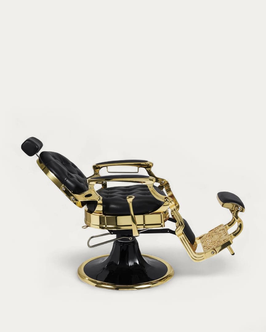 Sillón dorado de barbería Kirk GC de Mirplay