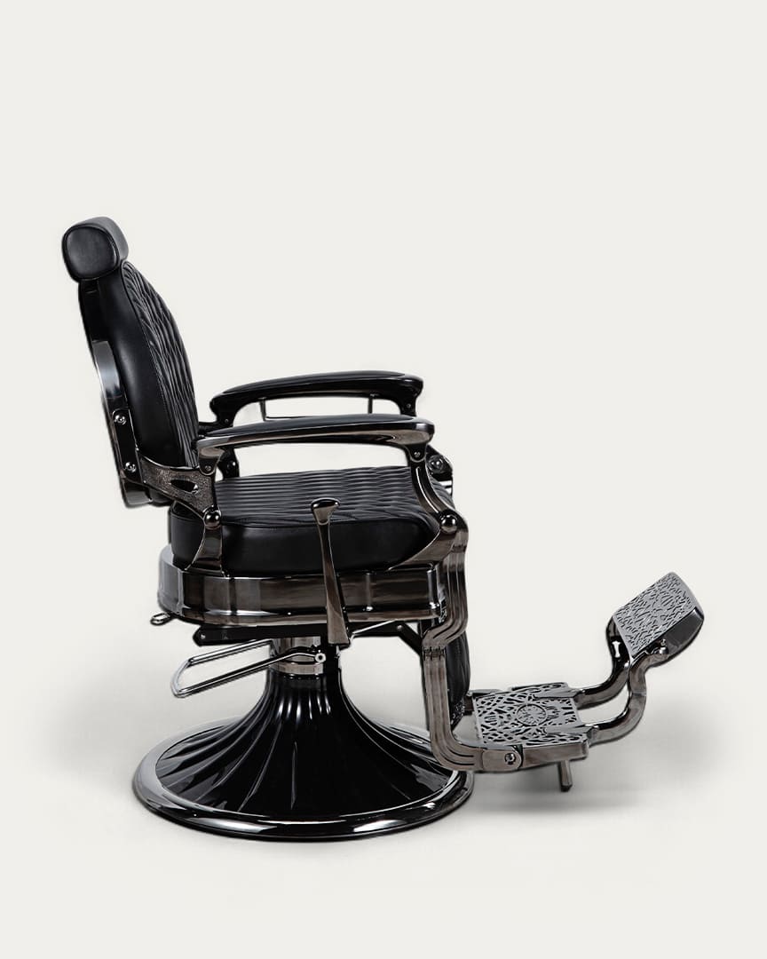Sillón old school vintage de barbería negro Kirk BC de Mirplay