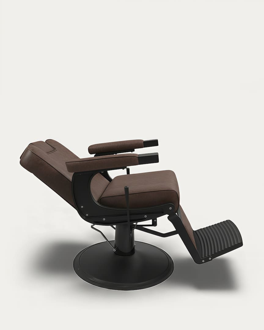 Sillón barbería marrón efecto desgastado barato Tara