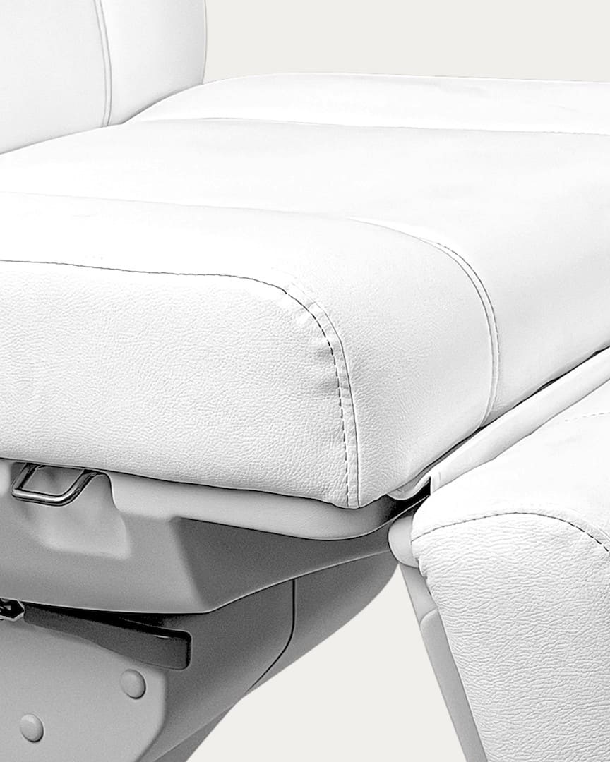 Sillón médico estético blanco 4 motores Pary de Weelko asiento