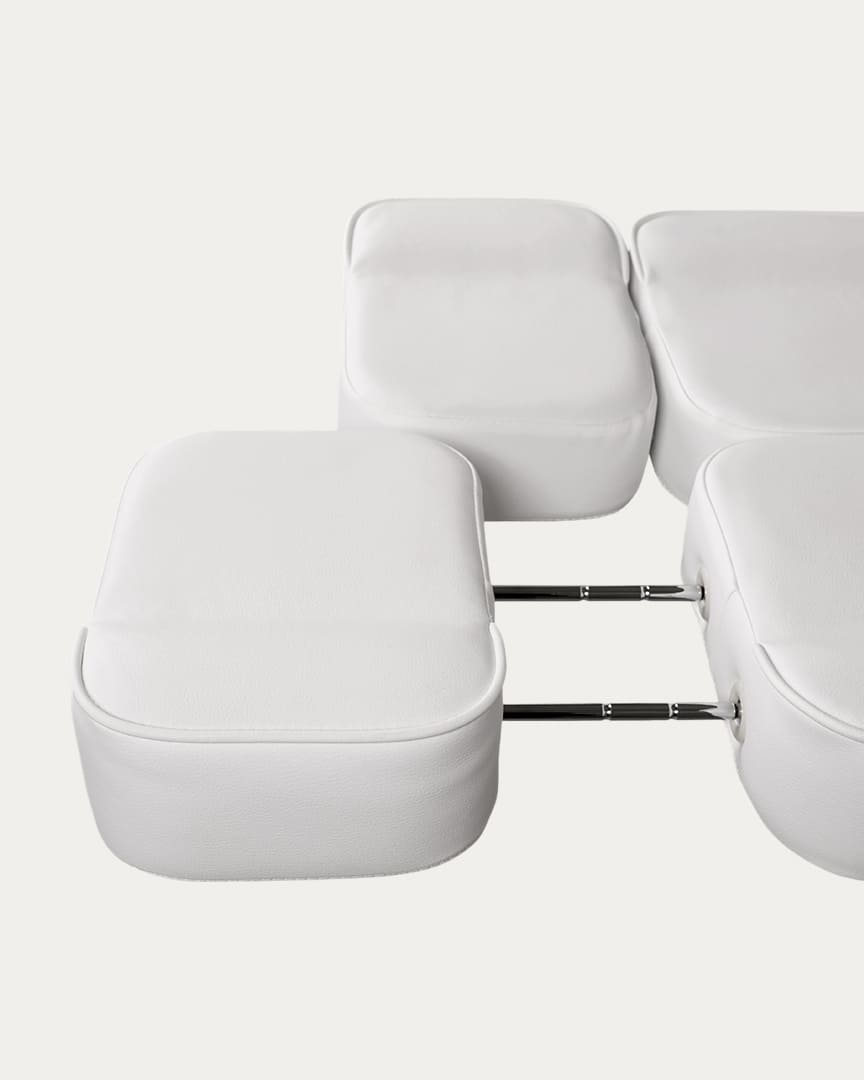 Sillón Mensa de pedicura hidráulico blanco de Mirplay reposapiés