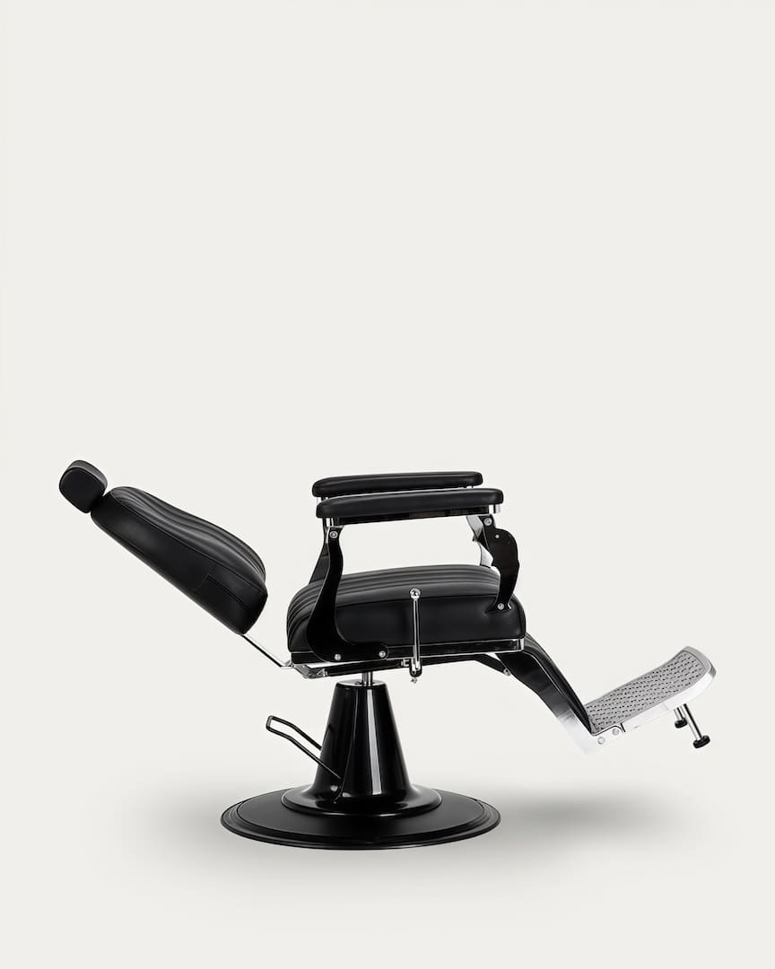 Sillón negro de barbero Elias Gabbiano