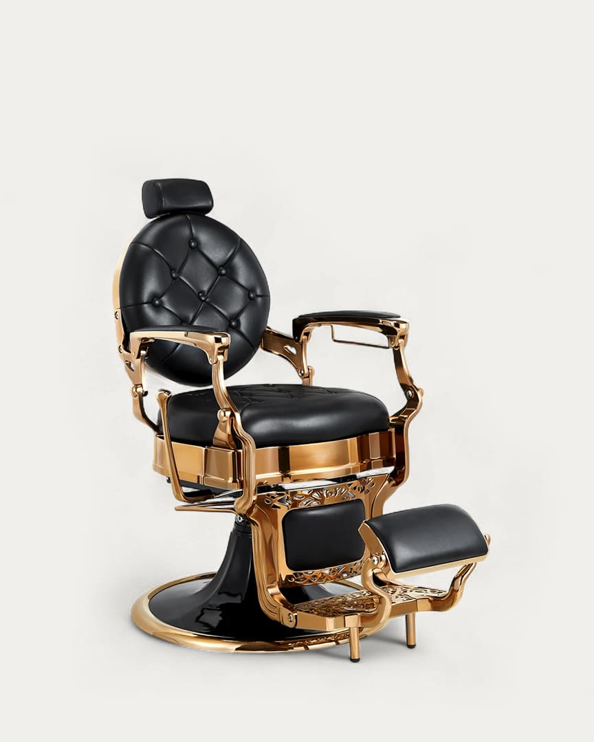 Sillón para barberías dorado Kirk RS de Mirplay