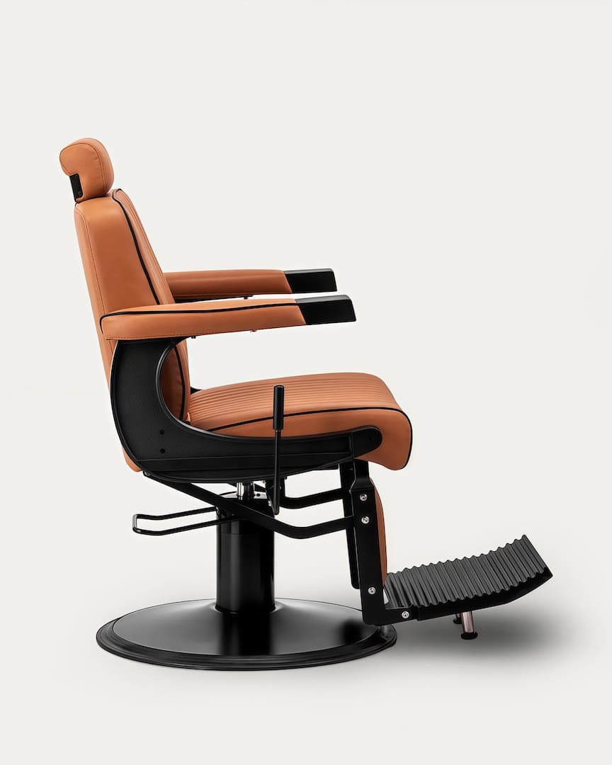 Sillón para peluquero marrón claro con líneas Visionerio de Gabbiano