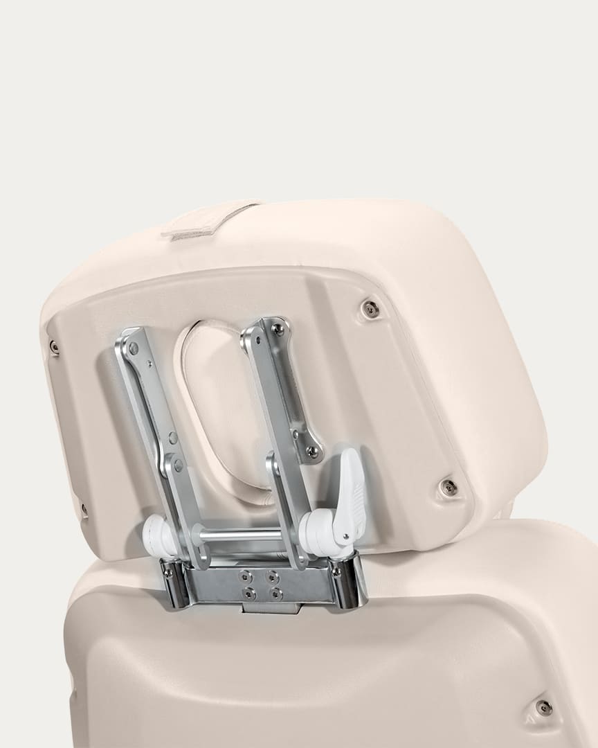 Sillón pedicura eléctrico Taurus color crema 3 motores de Mirplay cabezal
