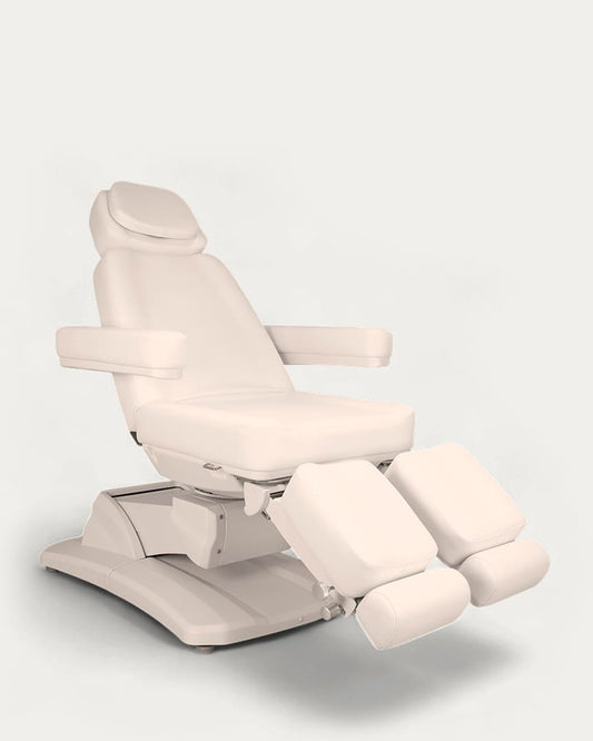 Sillón pedicura eléctrico Taurus color crema 3 motores de Mirplay