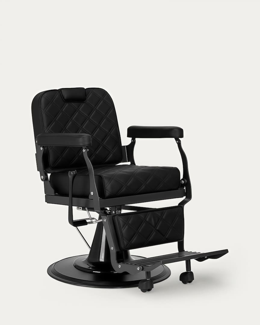 Sillón peluquero negro Carlos Gabbiano