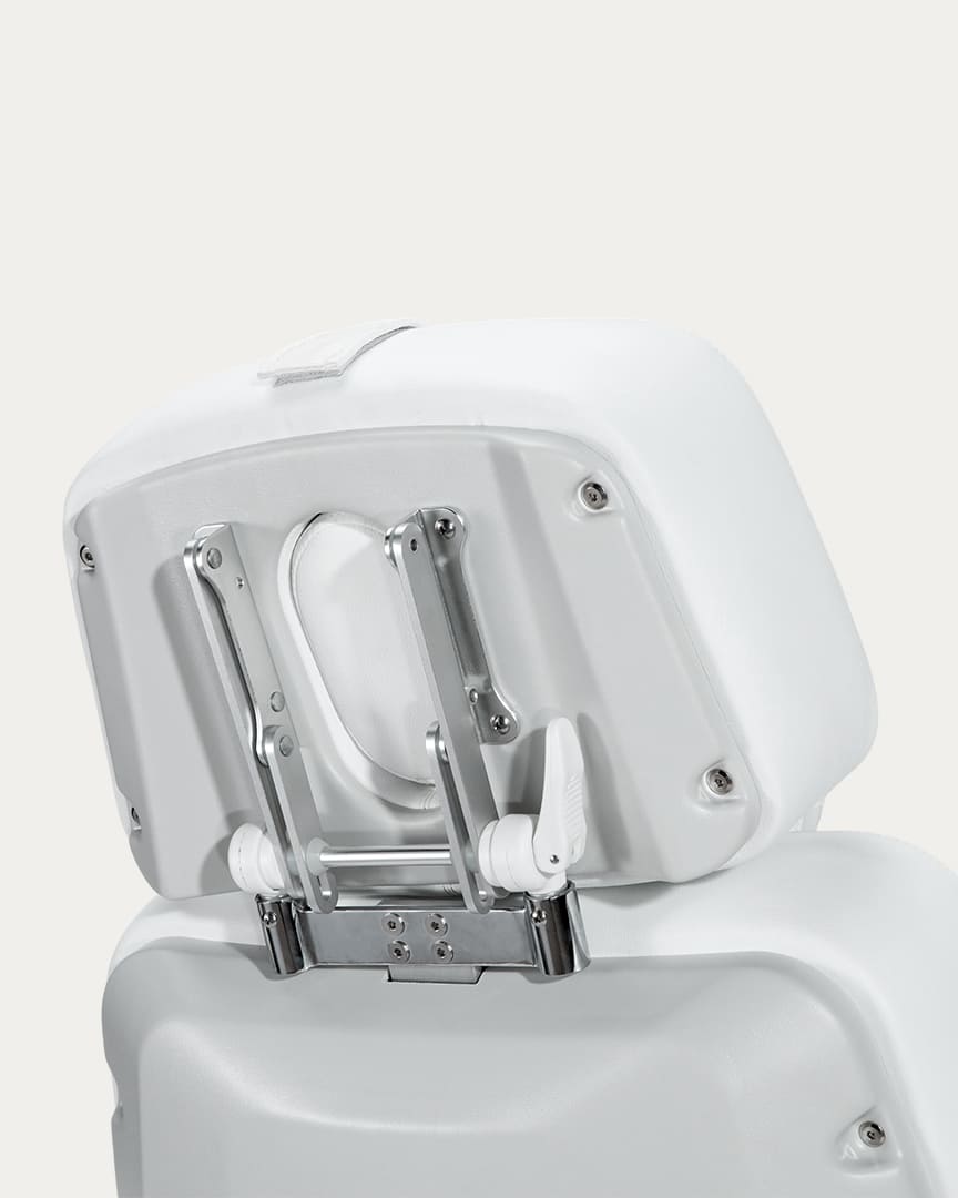 Sillón podología blanco Taurus eléctrico 3 motores de Mirplay cabezal