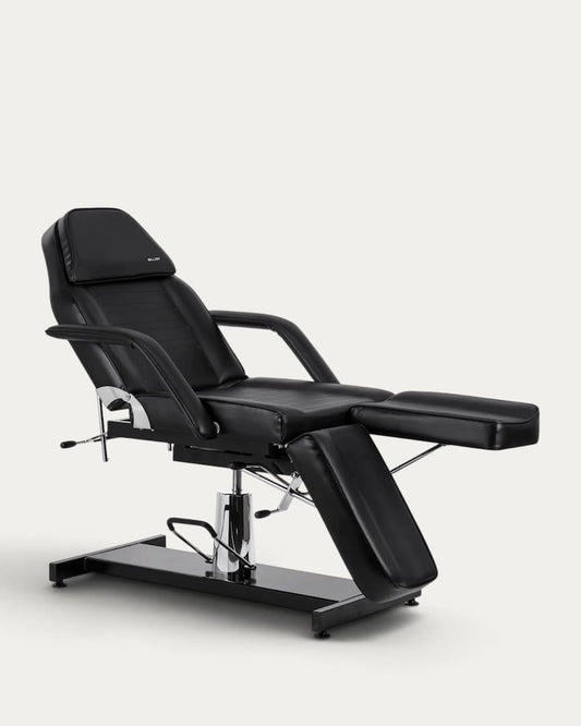 Sillón podológico Sillon 210 negro con reposapiés articulados elevados