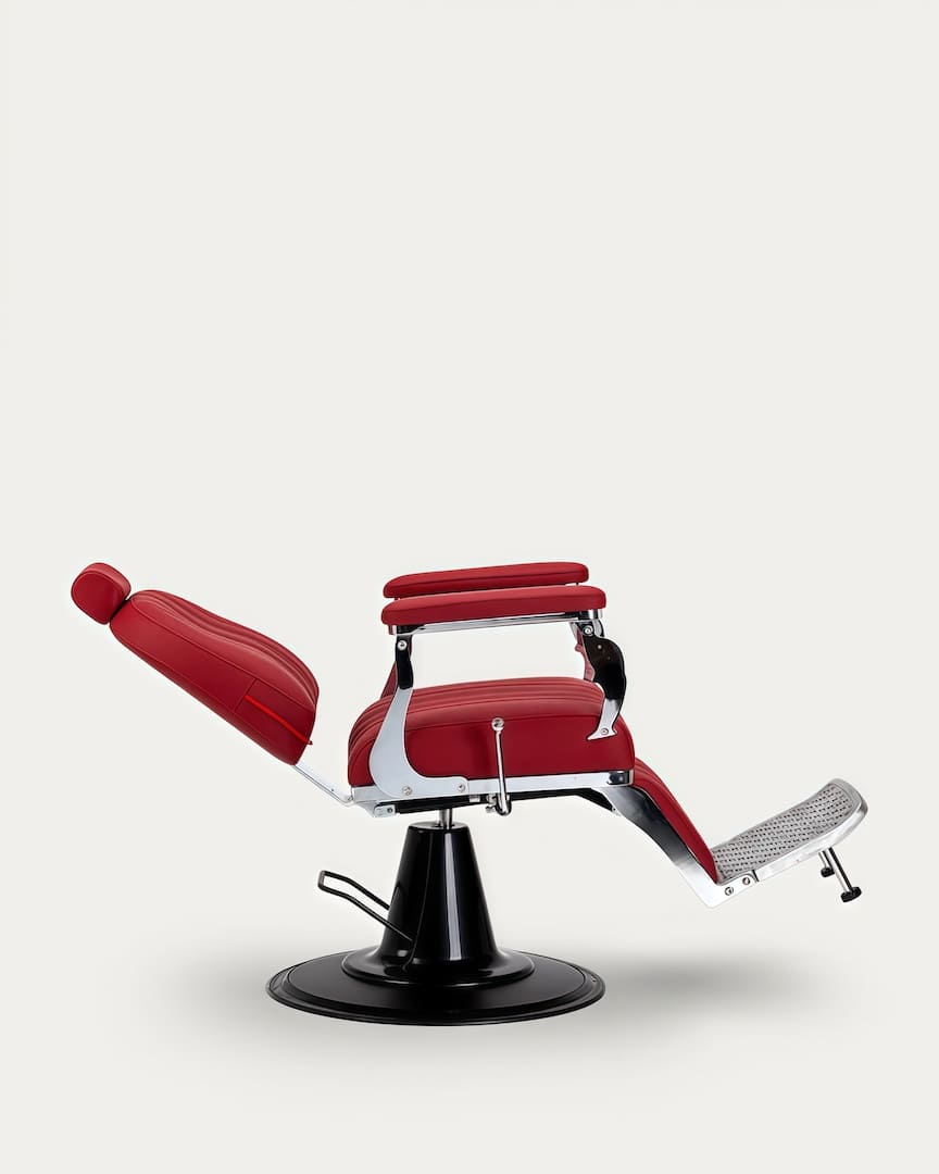 Sillón rojo de barbería Elias Gabbiano