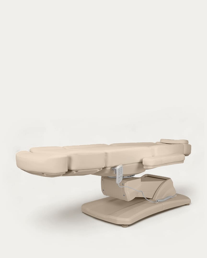 Sillón Trendelenburg estética Aries 4 motores eléctrico beige de Mirplay
