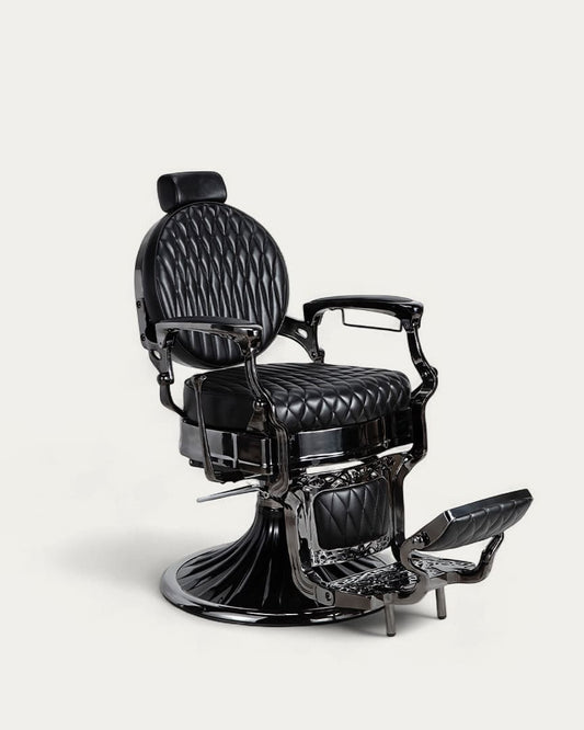 Sillón vintage de barbería negro Kirk BC de Mirplay