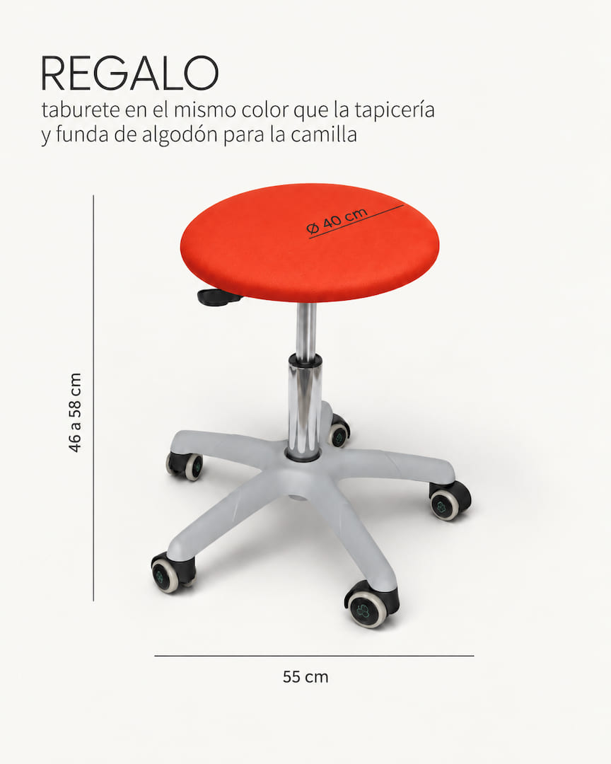 Taburete S2611 rojo regalo Ecopostural