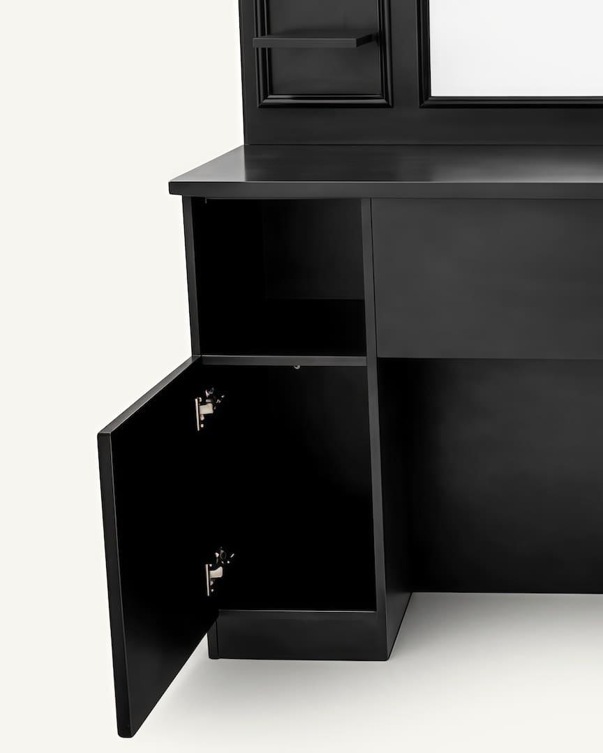 Tocador barbería negro Bansa de la marca MUDI