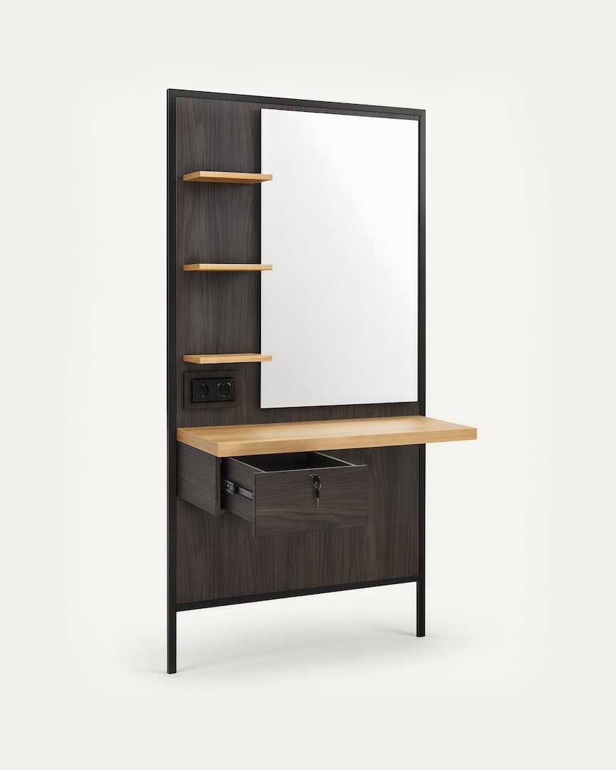Tocador barbería Logan B de madera Mirplay