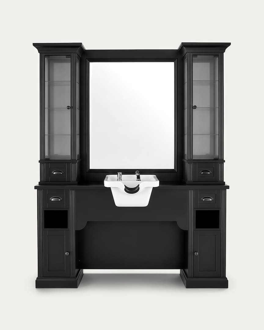 Tocador barbería lavabo blanco William 1B Mirplay