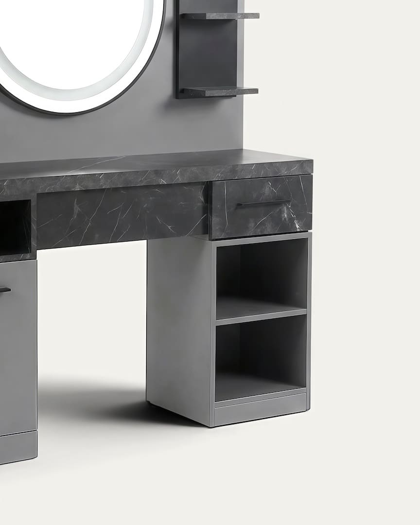 Tocador barbero Zinc gris MUDI cajón