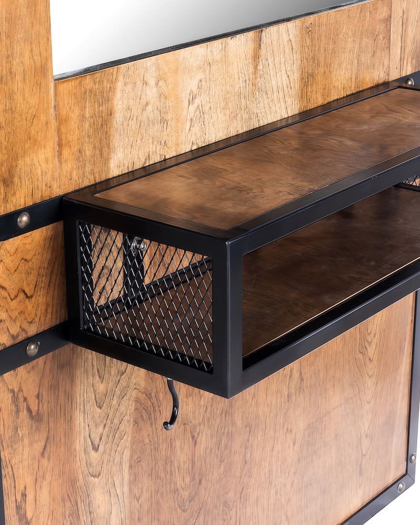 Tocador de barbería estilo industrial Richard Mirplay estantería