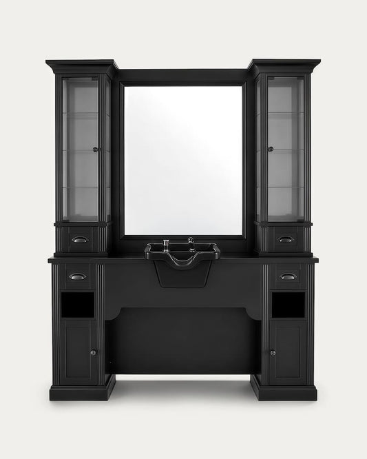 Tocador barbería lavabo negro William 1 Mirplay